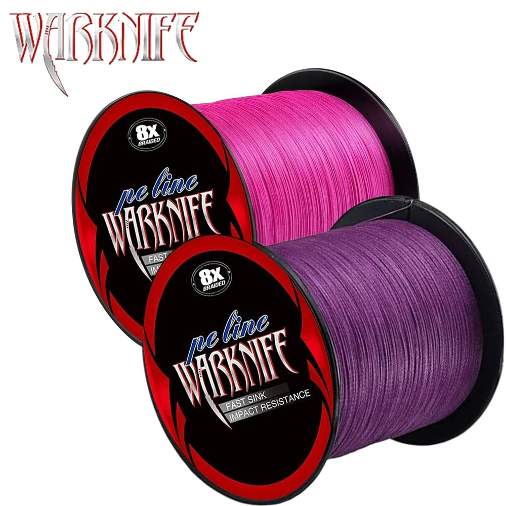 Warknife 8 Braided Fishing Line 3000M Multifilament PE 8 Strands Fishing Cord 6LB-300LB Strong Japan Technology PE Braided Line