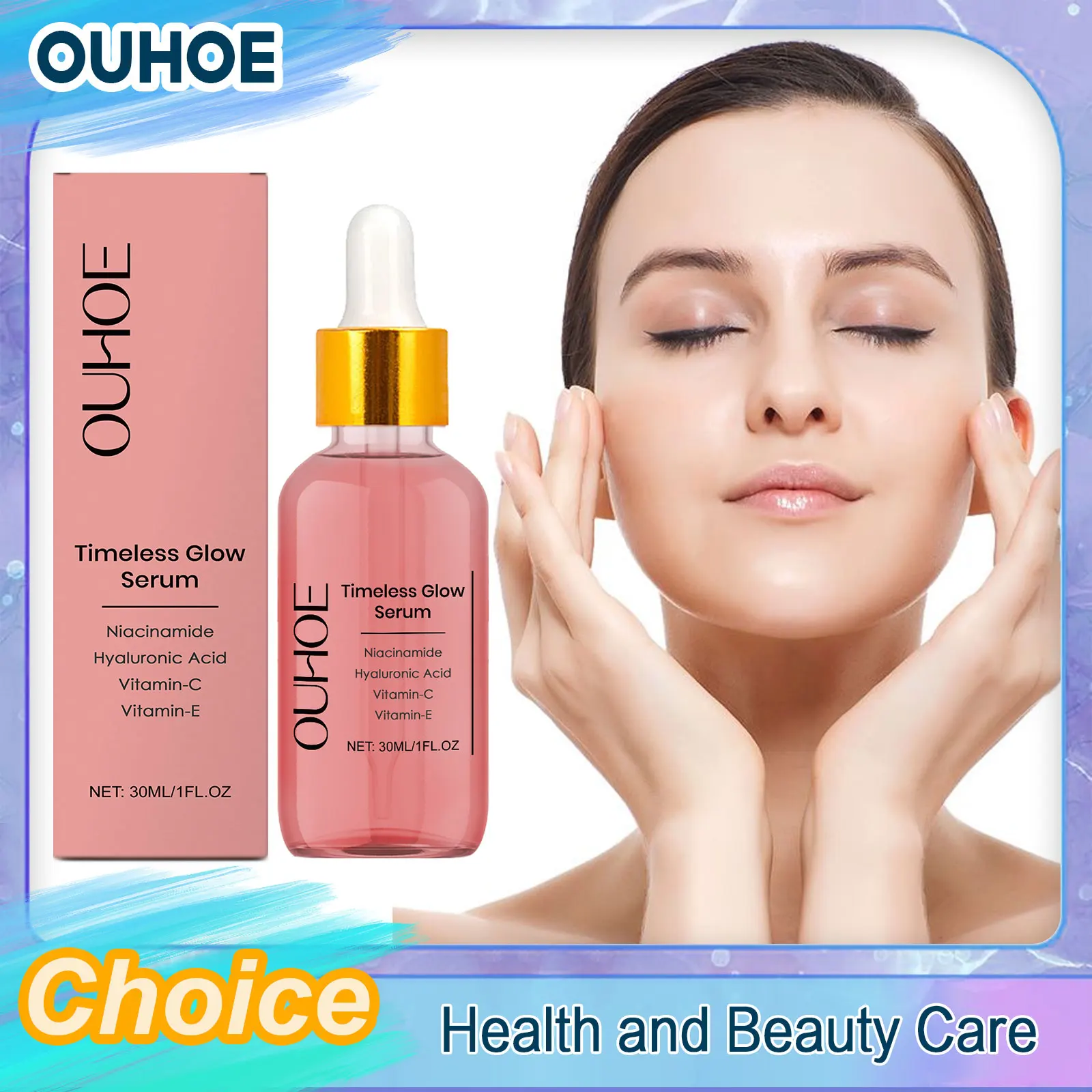 Soro firmador de ácido hialurônico, anti-envelhecimento, desbota, rugas, linhas finas, remoção de manchas escuras, clareamento, reparação de vitamina 