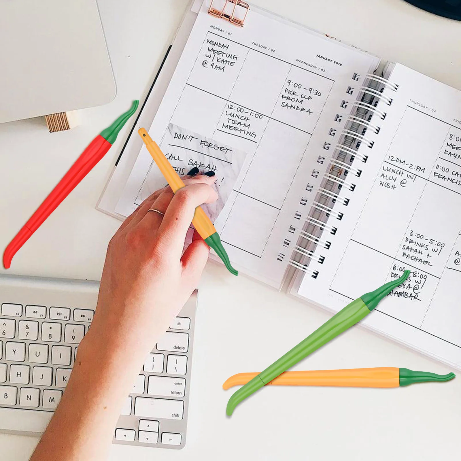 

18pcs Chili Shaped Gel Pen Smooth Writing Comfortable Grip For School Office Journaling Coloring Fine Tip Pens Student