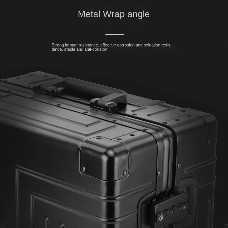 20/24/26/28 Inch Aluminum Suitcase Alloy Trolley Case 30 inch Large Capacity Rolling Luggage Travel Suitcase with Wheels