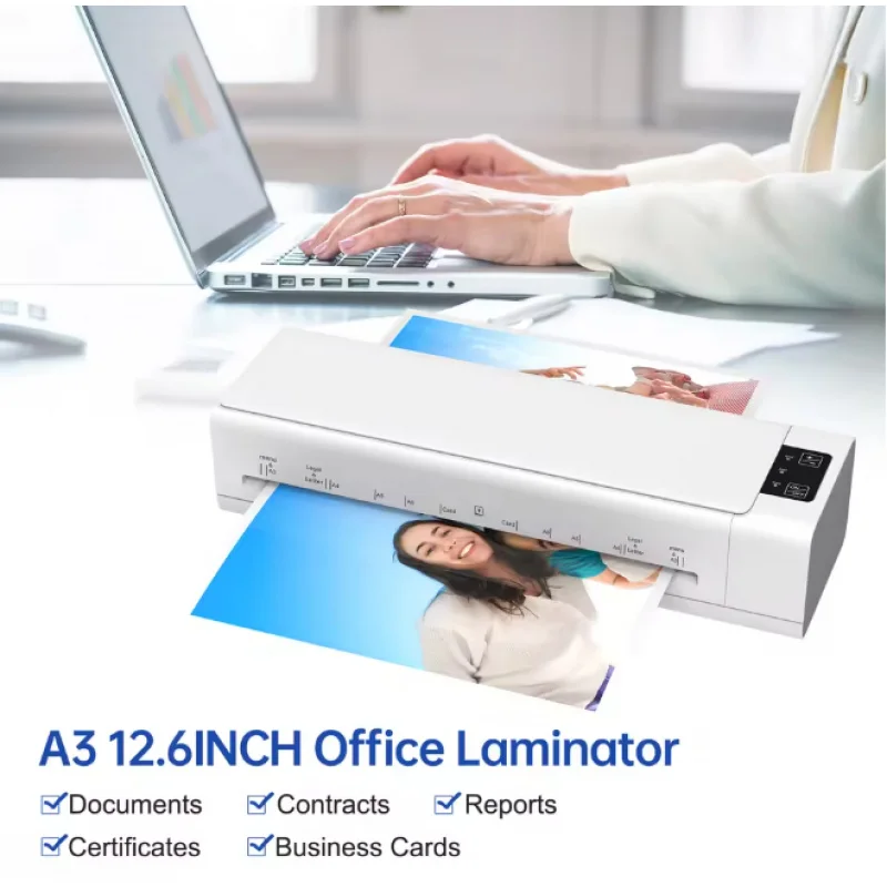 SL998 6-in-1 다기능 A3 라미네이터, 지능형 냉온 제어 기능 탑재, 사무용 문서 및 사진용