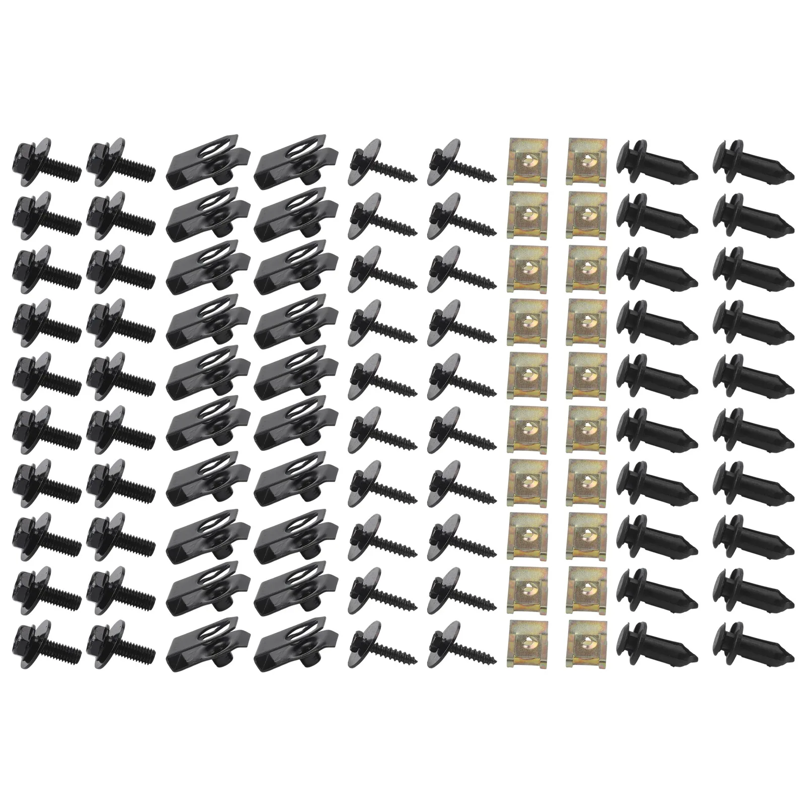 Automotive Screw Kit Rivet Button Clips Vehicle Maintenance Secure Fit Screws Storage Box Included For Fenders And Bumpers
