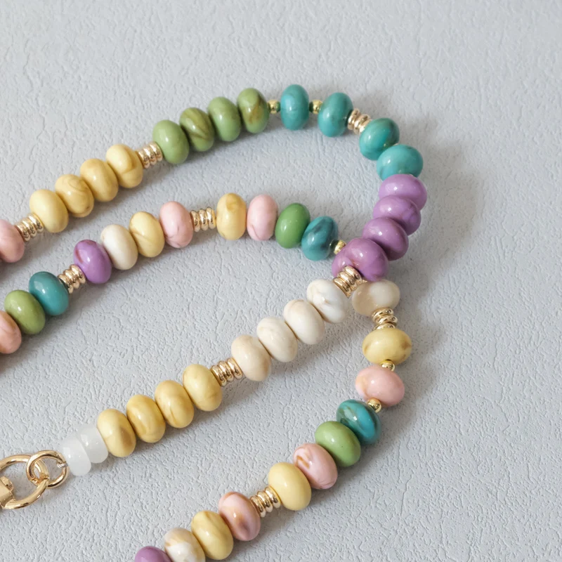 Neues Mode-Accessoire für Damenhandtaschen: Abnehmbare, solide Perlenketten, niedlicher Acryl-Luxusriemen, eleganter Taschengriff mit Perlenkette für Damen. – Detail 8