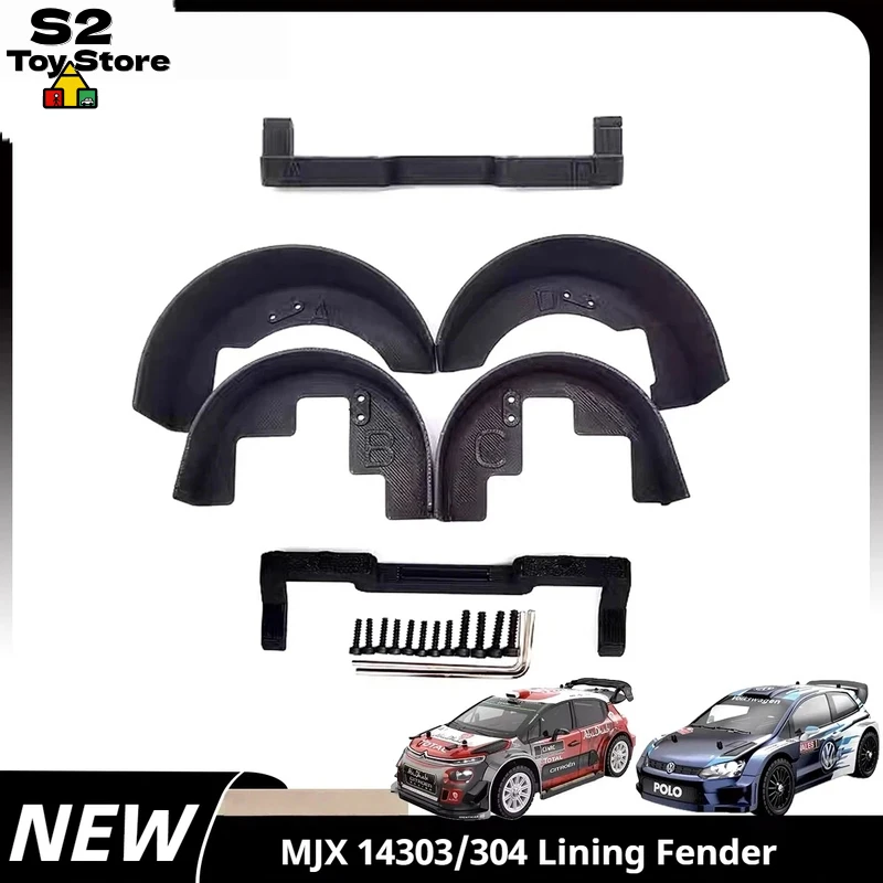 MJX No-Drill Fender Liners Mud Flaps Upgrade Parts For 1/14 Citroen RC Rally Car 14302 14303 14304 Remote Control Rally Car