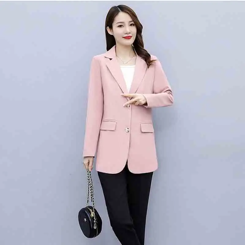 Fashion High-end Suits And Casual Jackets Spring And Autumn Loose Slim Long-sleeved Middle-aged Women's Tops Mother's Suit Tide.