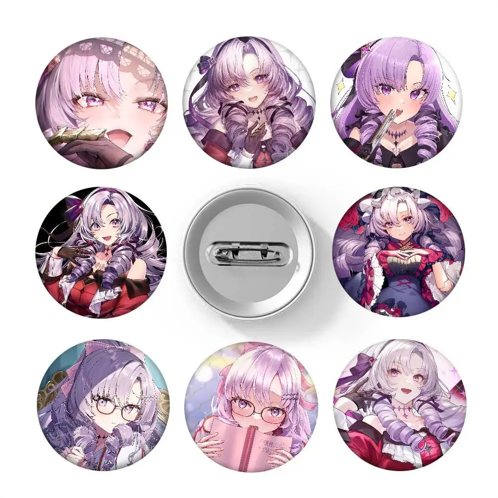 Anime Virtual Idol Hyakumantenbara Salome Round Badge Creative Brooch Clothing Backpack Accessories Lapel Pin