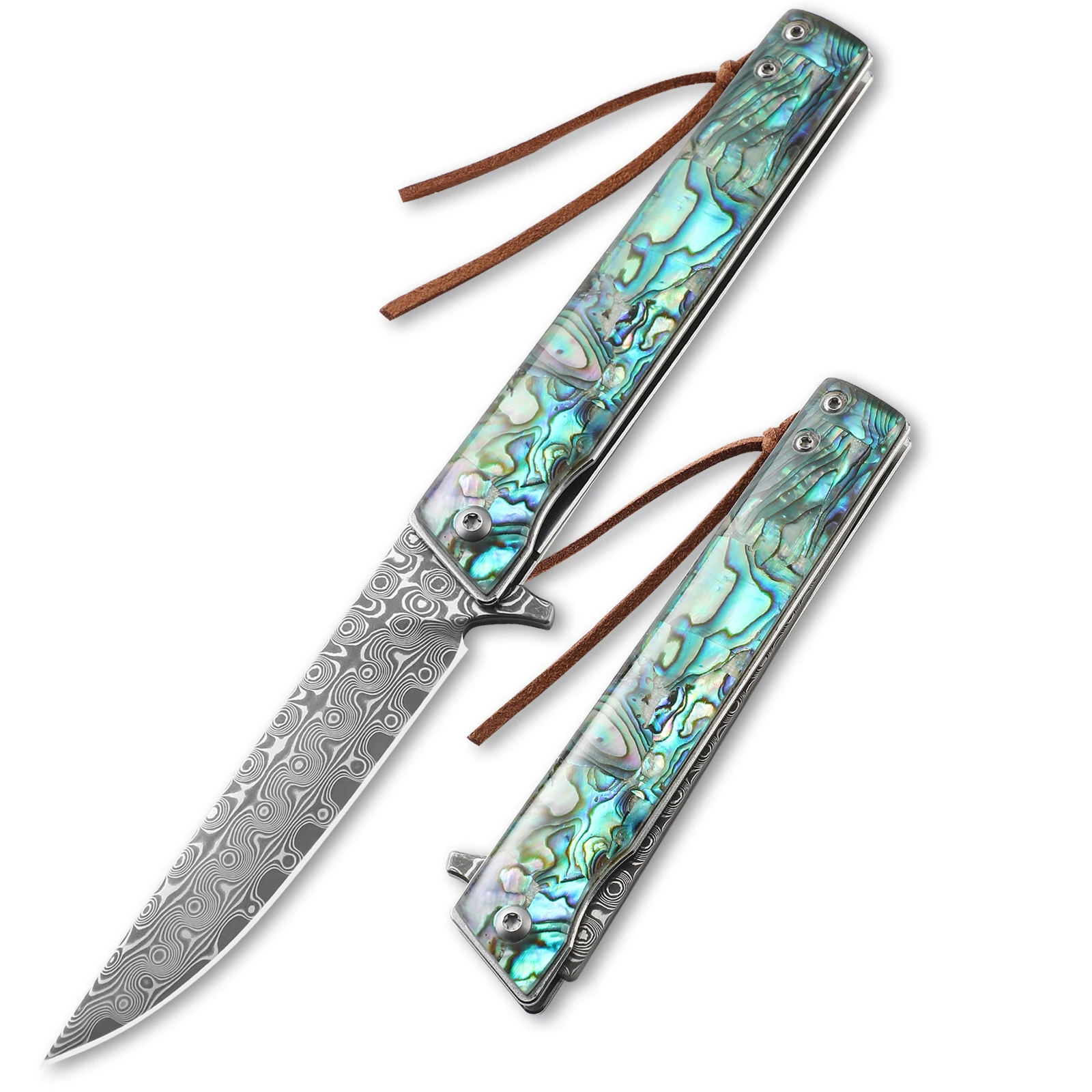 

Vg10 Damascus Steel Folding Knife Pocket Knife Hunting Tactical Survival EDC Knife For Men Women Outdoor Fishing Camping