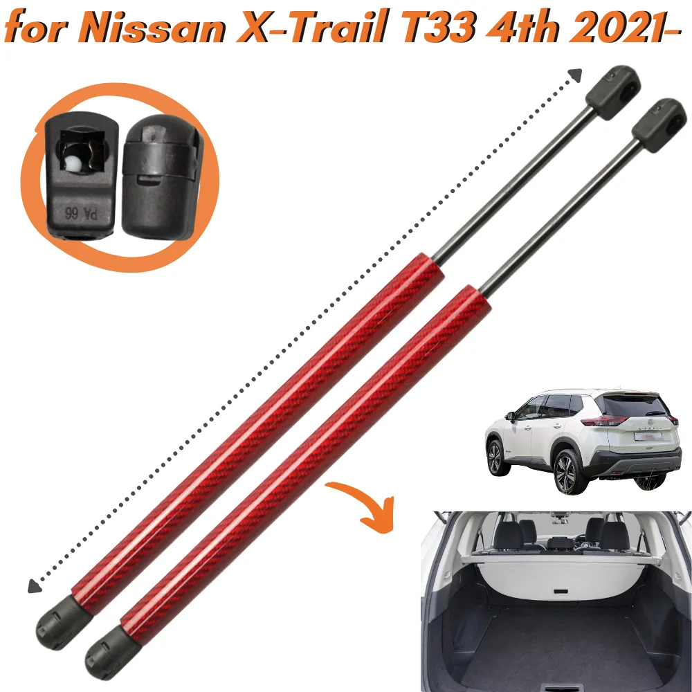 

Qty(2) Trunk Struts for Nissan X-Trail T33 4nd Nissan Rouge SUV 2021-present Rear Tailgate Boot Lift Supports Gas Springs Shocks