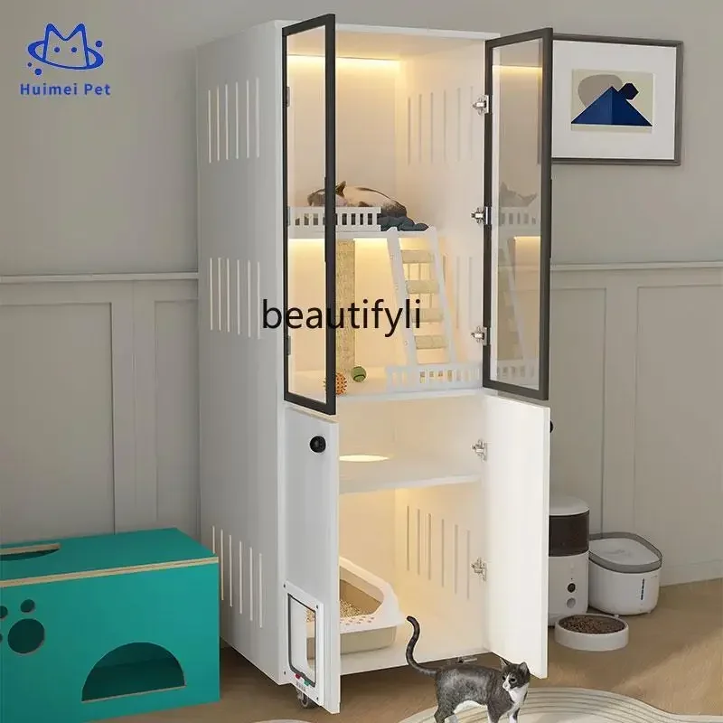 Multifunctional fresh air cat house cat villa cat cabinet independent movable customization