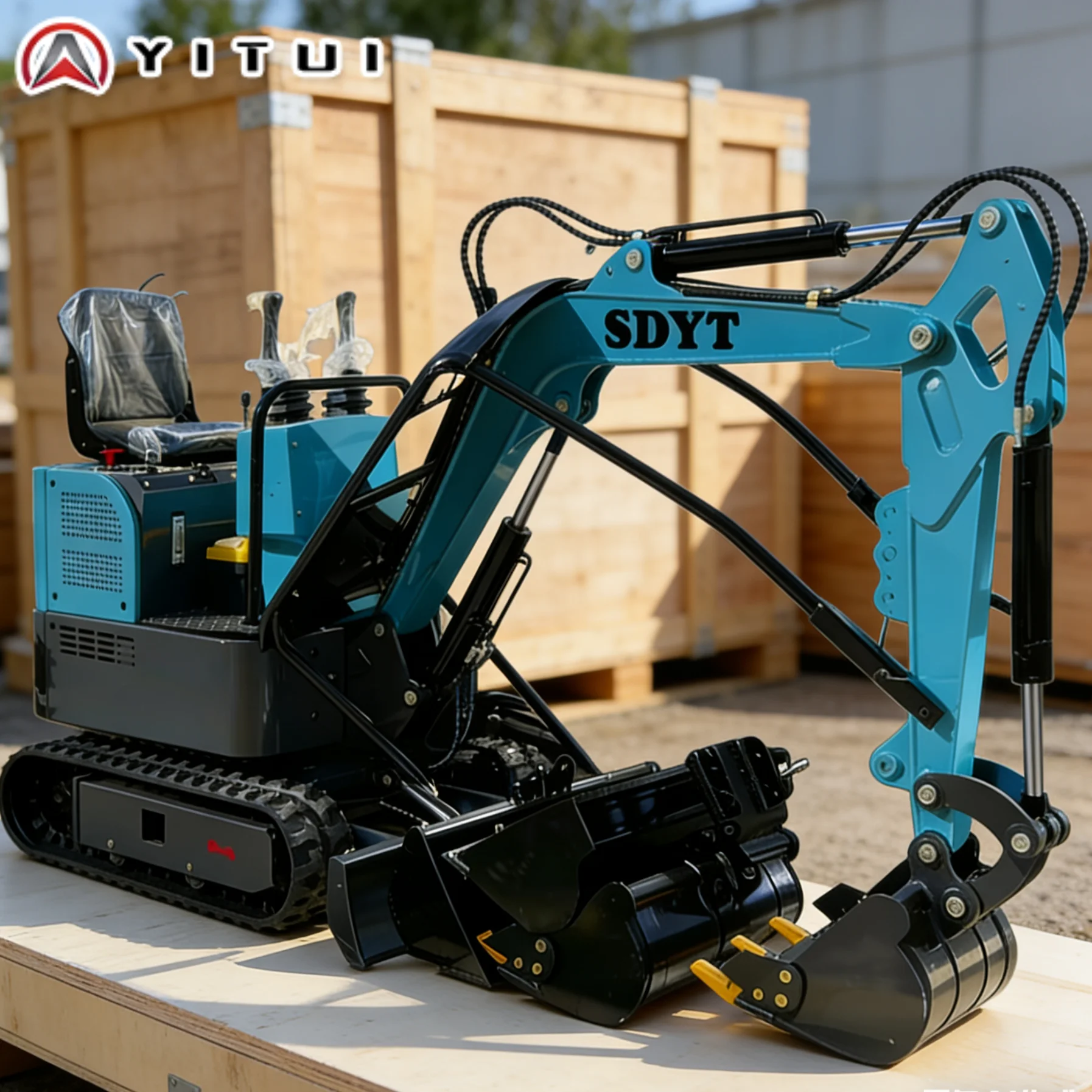 آلة حفار هيدروليكية صغيرة الحجم SDYT مخصصة 1.2 1.5 طن لتجديد المزرعة/الحديقة الخارجية