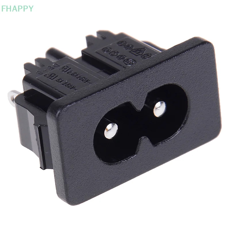 5Pcs AC250v 2.5a Iec320 C8 Male 2 Pins Power Inlet Socket Connector