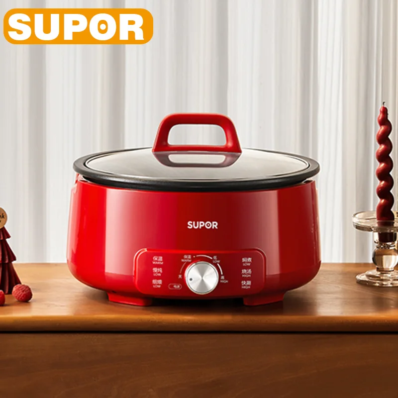 SUPOR 220V Multi Cookers Split Deep pot Electric Pot 1-5 People Household Non-stick Pan Hot Pot Rice Cooker Cooking Appliances