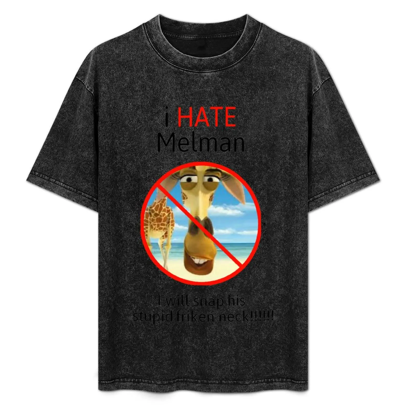 

I Hate melman T-Shirt Big Size Short Sleeve Tee for Men