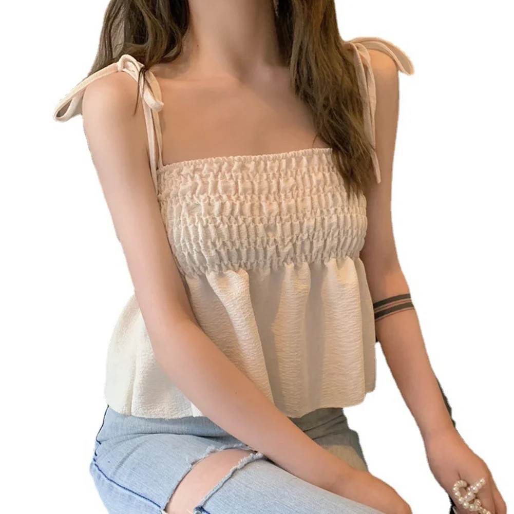 34cm Skirt Length Womens Summer Camisole One Shoulder Casual Club Performance Outfit Everyday Casual Style High Stretch Fabric