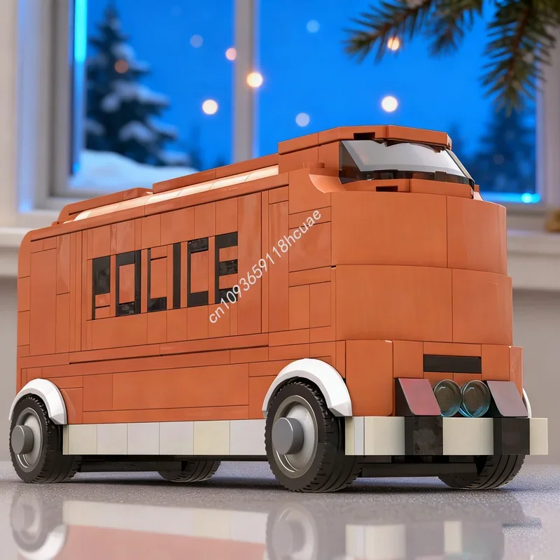 380pcs MOC BTAS Gotham City Police Van Super Heroes Model Building Blocks DIY Creative Christmas Gift Brick Kids Toy Birthday