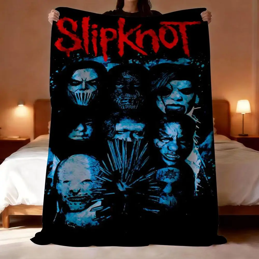 Metal Band Slipknot Throw Short Plush Throw Blanket Soft Skin-Friendly Multi-Scene Home Office