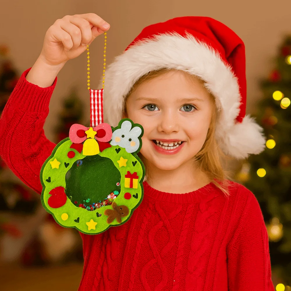 Non Woven Fabric Christmas Gift Handmade Craft Cartoon Handmade DIY Pendant Christmas Tree DIY Kindergarten Activity