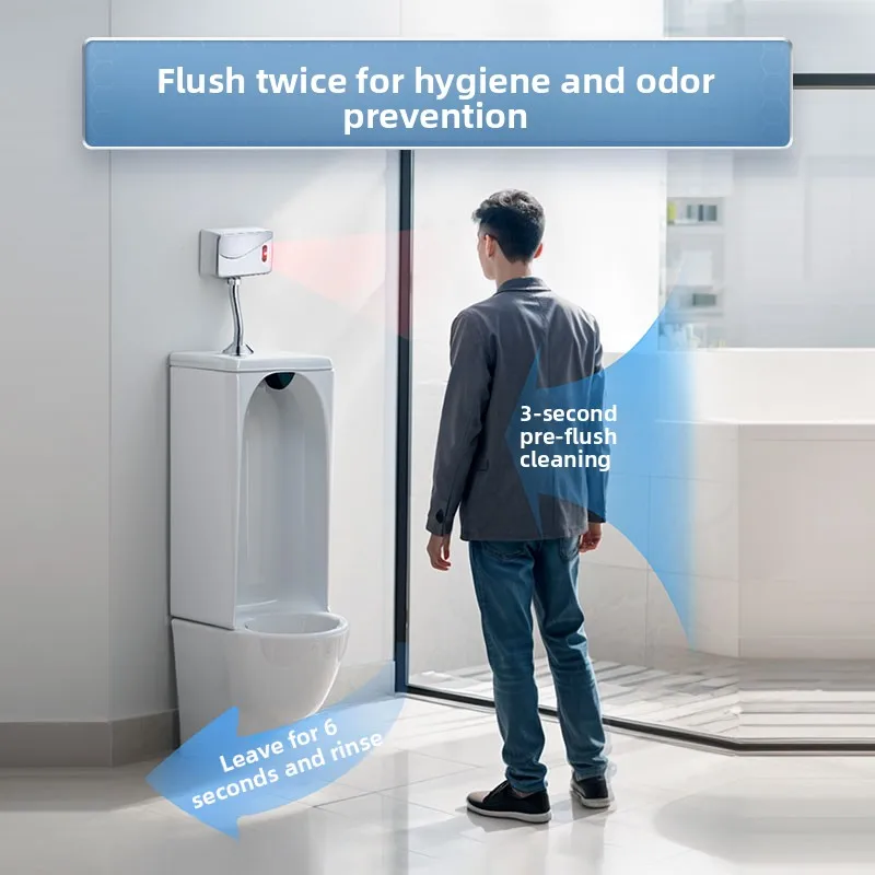 Fully automatic sensing urinal, intelligent flushing valve for toilets, and flushing device for public toilets