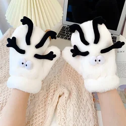 Mooie Outdoor Full Finger Herfstwanten Vrouwen Schattige Cartoon Cosplay Handschoenen Pluche Beer Wolk Kikker Handschoenen Winter Grappige Wanten