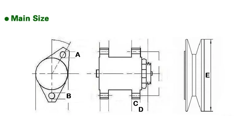 Diferentes tipos de alternador de escova de carbono para DONGFENG Cummins 6bt 6ct NTA855 QSK19 QSK38 QSK50 QSM11