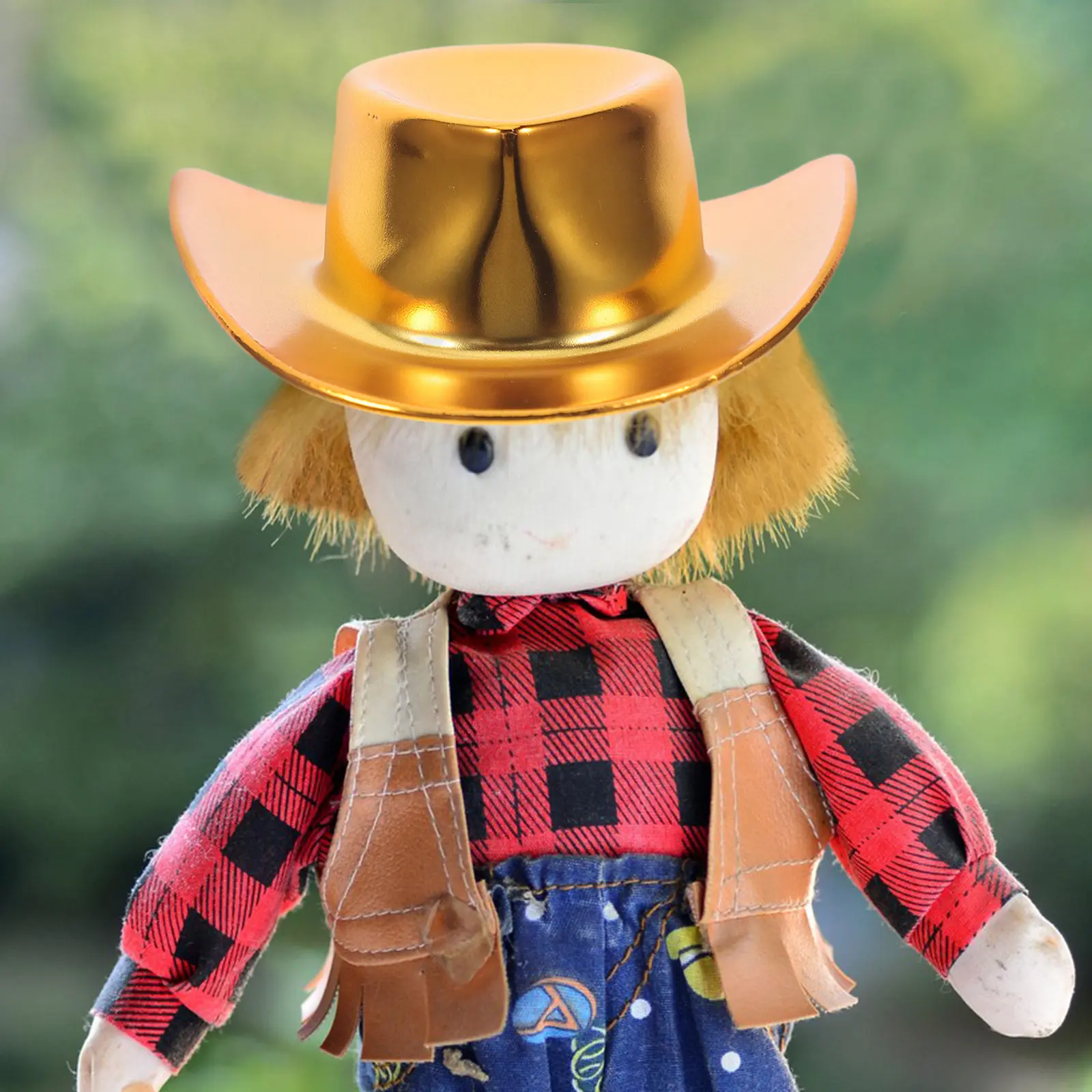 10 szt. Mini Brokatowe Kapelusze Kowbojskie Miniaturowe Kapelusze Westernowe Małe Kapeluszki do Rękodzieła DIY Dekoracje na Przyjęcia Urodzinowe Akcesoria