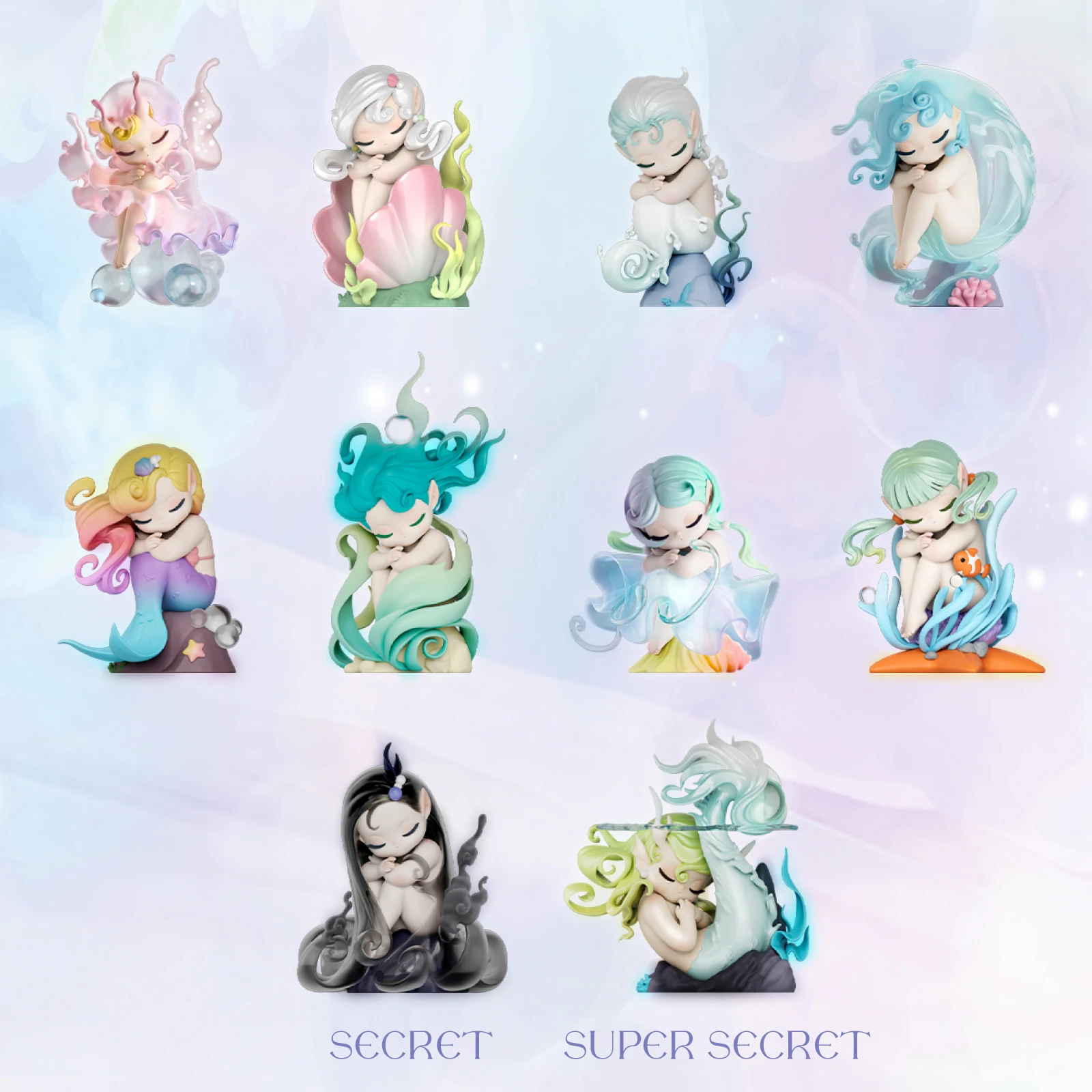 52TOYS Blind Box Sleep Fairy of Sea 1PC Cute Figure Collectible Toy Desktop Decoration Gift for Birthday Party