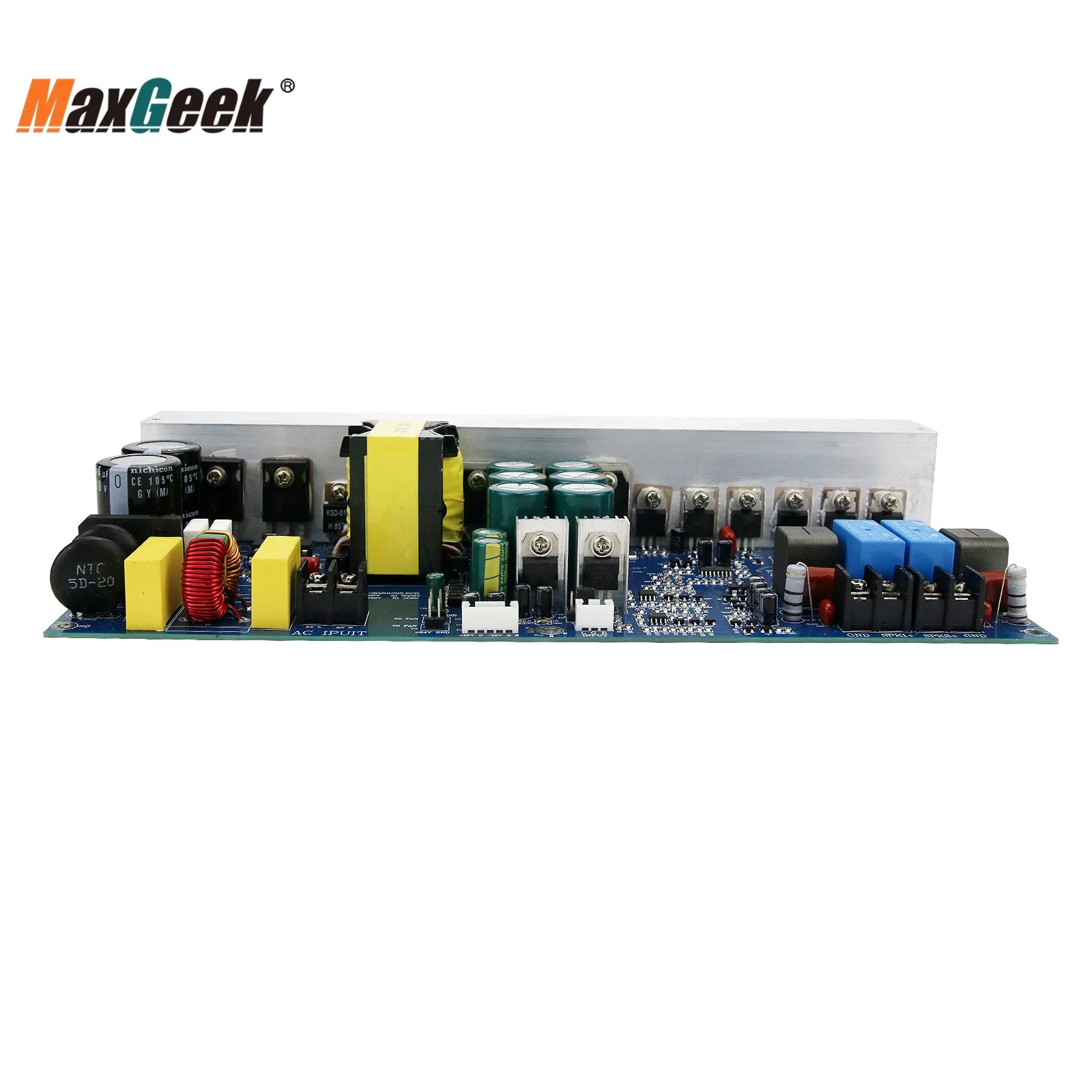 Imagem -03 - Maxgeek 1000w Placa de Amplificador Digital Estéreo Canais Power Amp Board 500w Mais 500 com Fonte Alimentação de Comutação