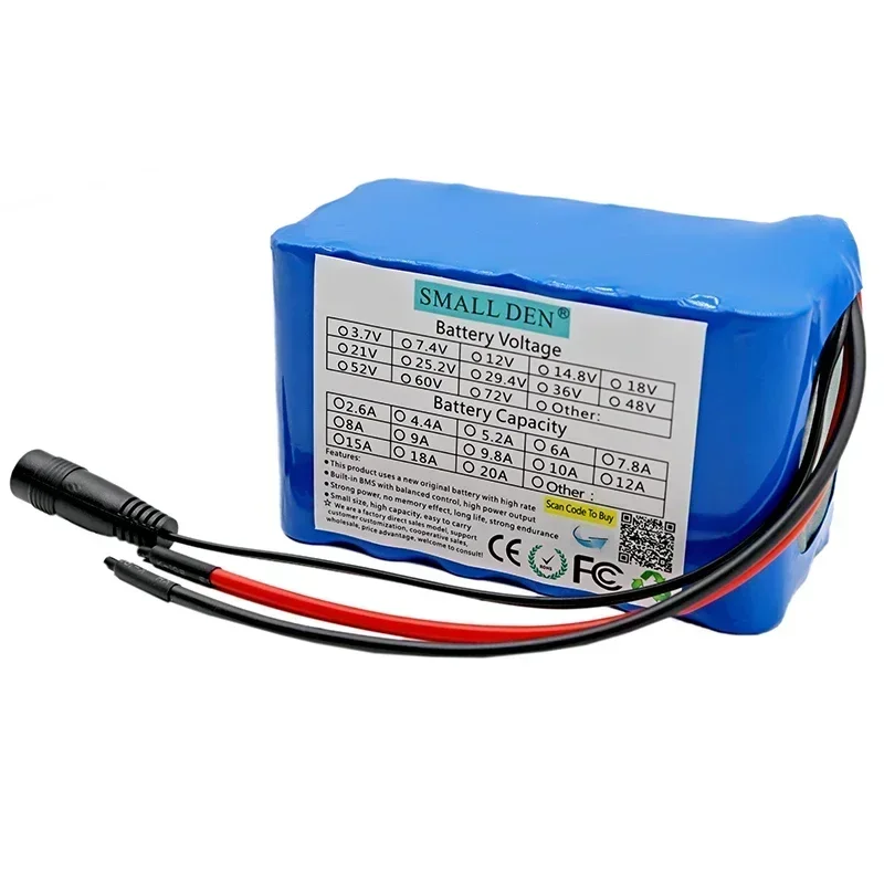 14.8V 10Ah lithium-ion 18650 rechargeable battery pack 4S4P for portable solar power supply with built-in 10000mAh  120W