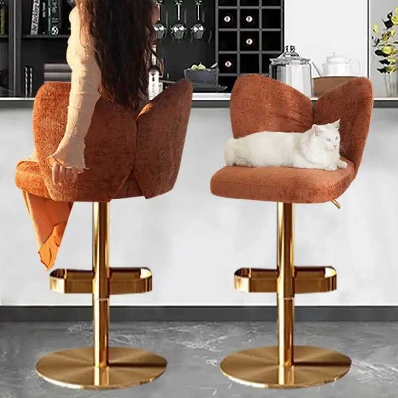 

Adjustable Nordic Modern Bar Chairs Lounge Design High Comfortable Counter Bar Stool High Quality Banqueta Salon Furniture