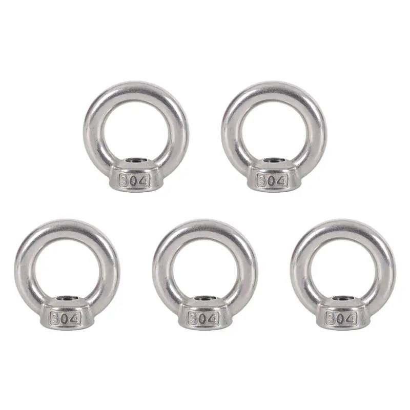AFOURT-25X M6 Eye Nut Stainless Steel Marine Lifting Eye Nuts Ring Nut Eyelet For Cable Lifting