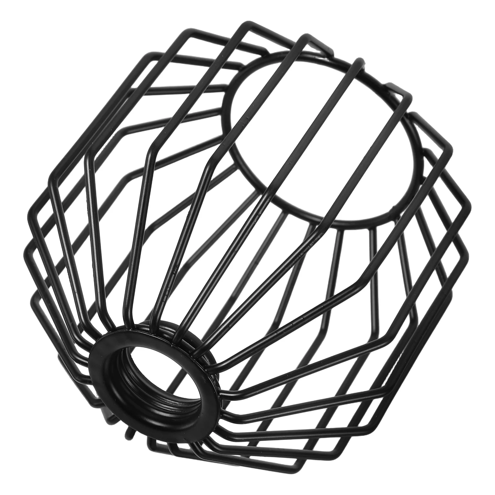 Wrought Iron Birdcage Chandelier Black Metal Light Shade Lampshade for Pendant Bulb Guard Personality