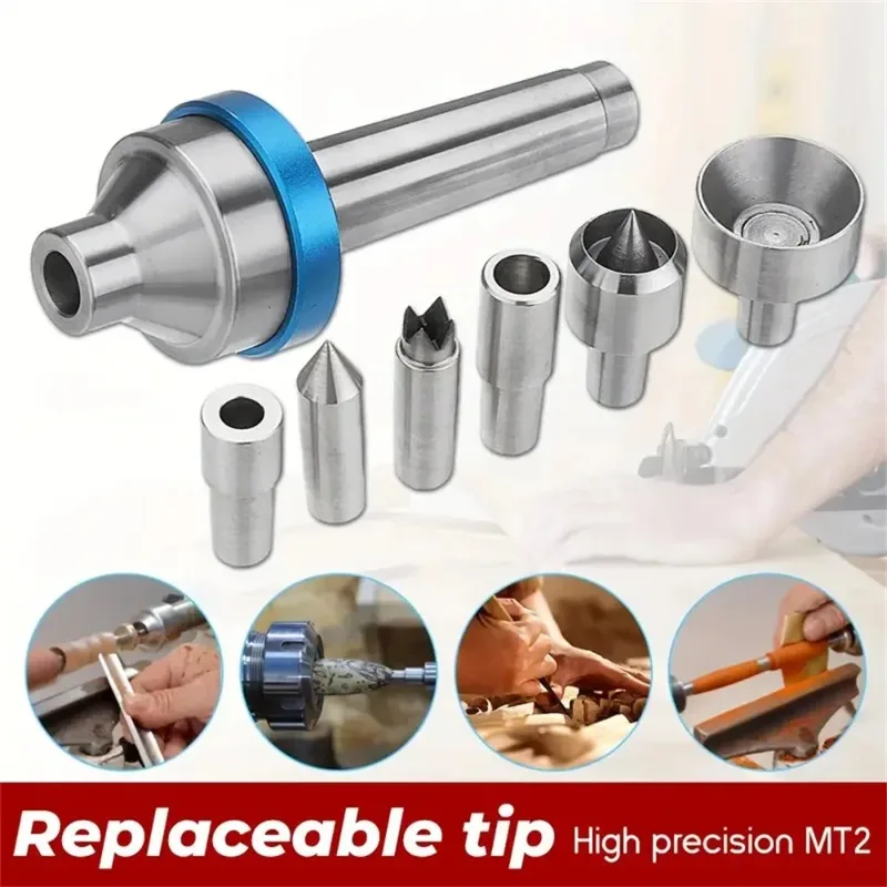 High precision MT2 woodworking is suitable for turning and woodworking lathes, with 6 interchangeable points