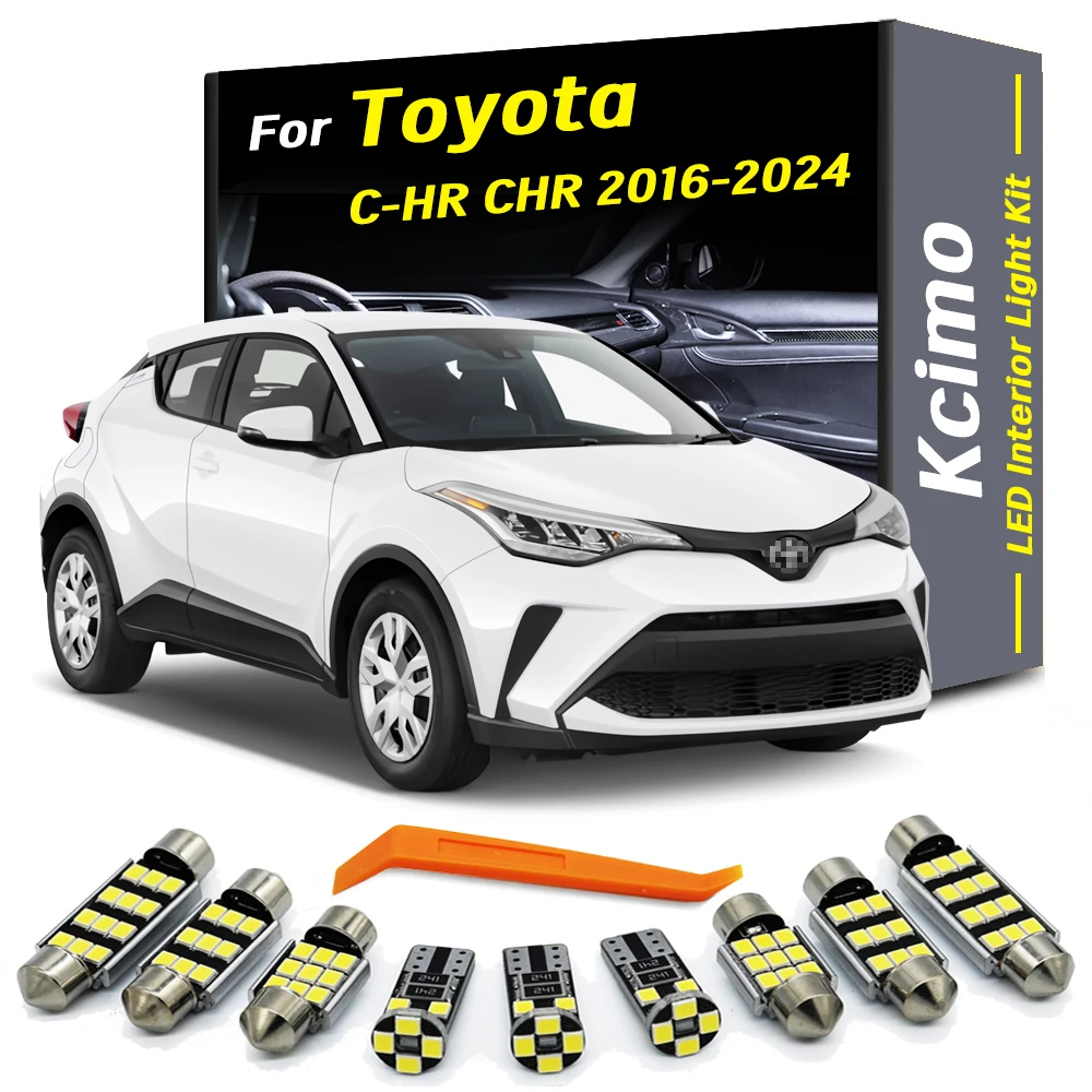 

Kcimo 10Pcs LED Interior Light Plate Trunk Lamp Kit For Toyota C-HR CHR 2016 2017 2018 2019 2020 2021 2022 2023 2024 Accessories