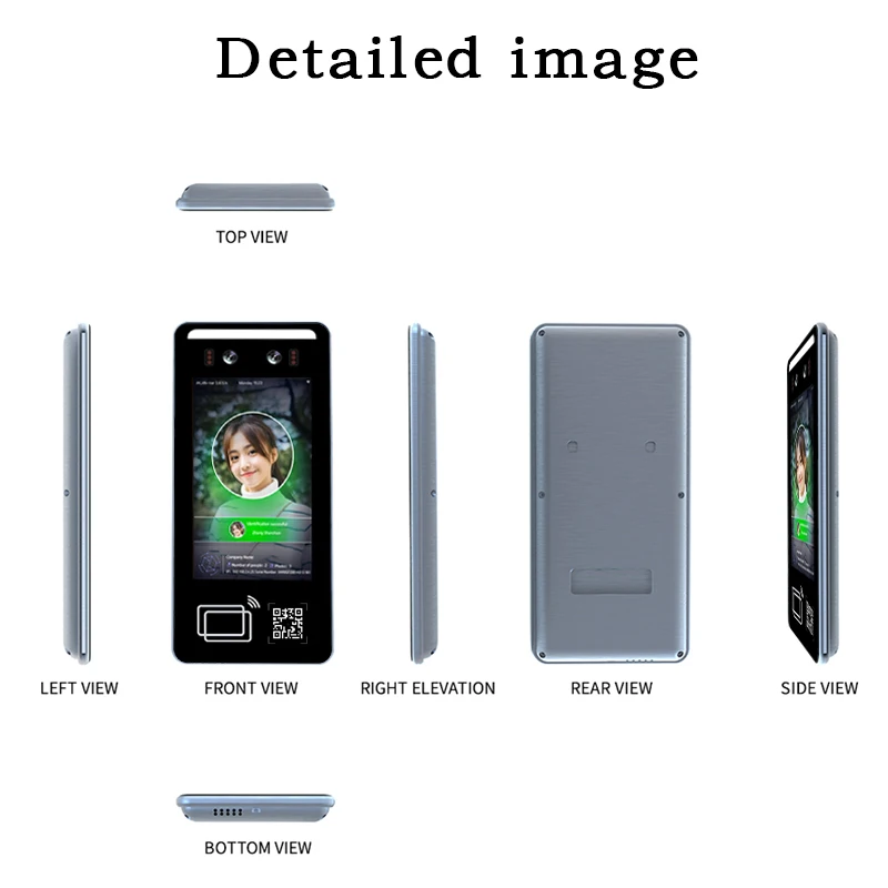 5-Inch Biometric Access Control System Face Recognition QR Code Fingerprint WiFi Scanner Facial Detection Attendance Access OEM