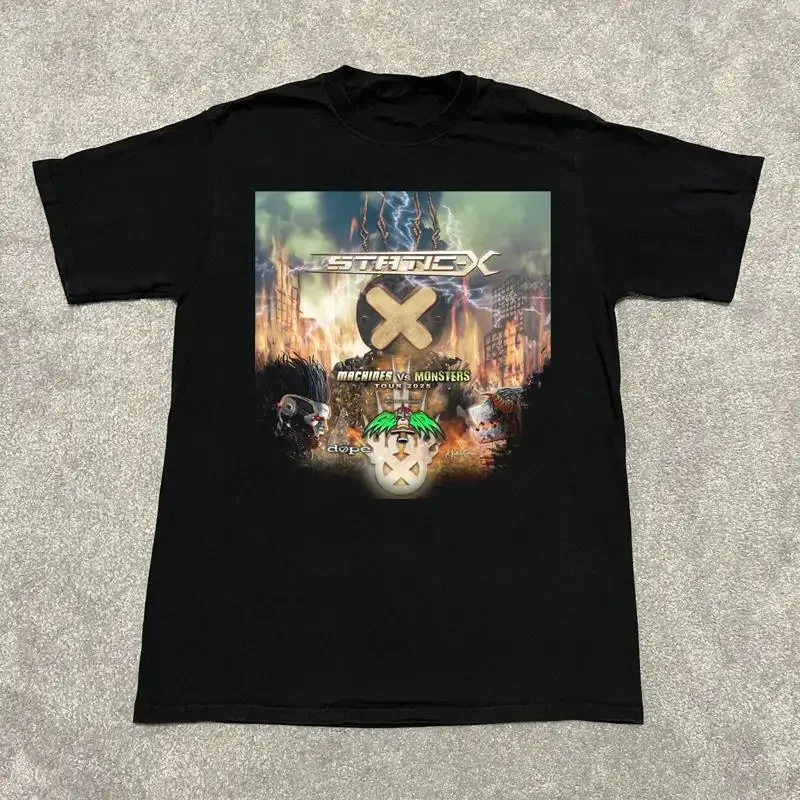 Static X Machines Vs Monsters Tour 2025 For Fan T Shirt Us943