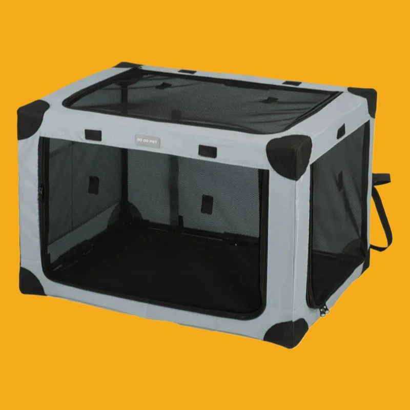 

High Quality Pet Car Dog Cage Foldable Large Dog Cat Travel Vehicle Cage Storage Box Pet Bed Accessories 2026