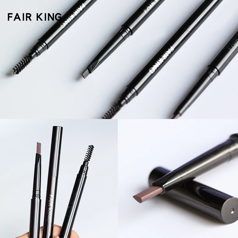 FAIRKING Automatic Double-Headed Waterproof Sweat-Proof Eyebrow Pencil Long-Lasting Easy Coloring Makeup Tool
