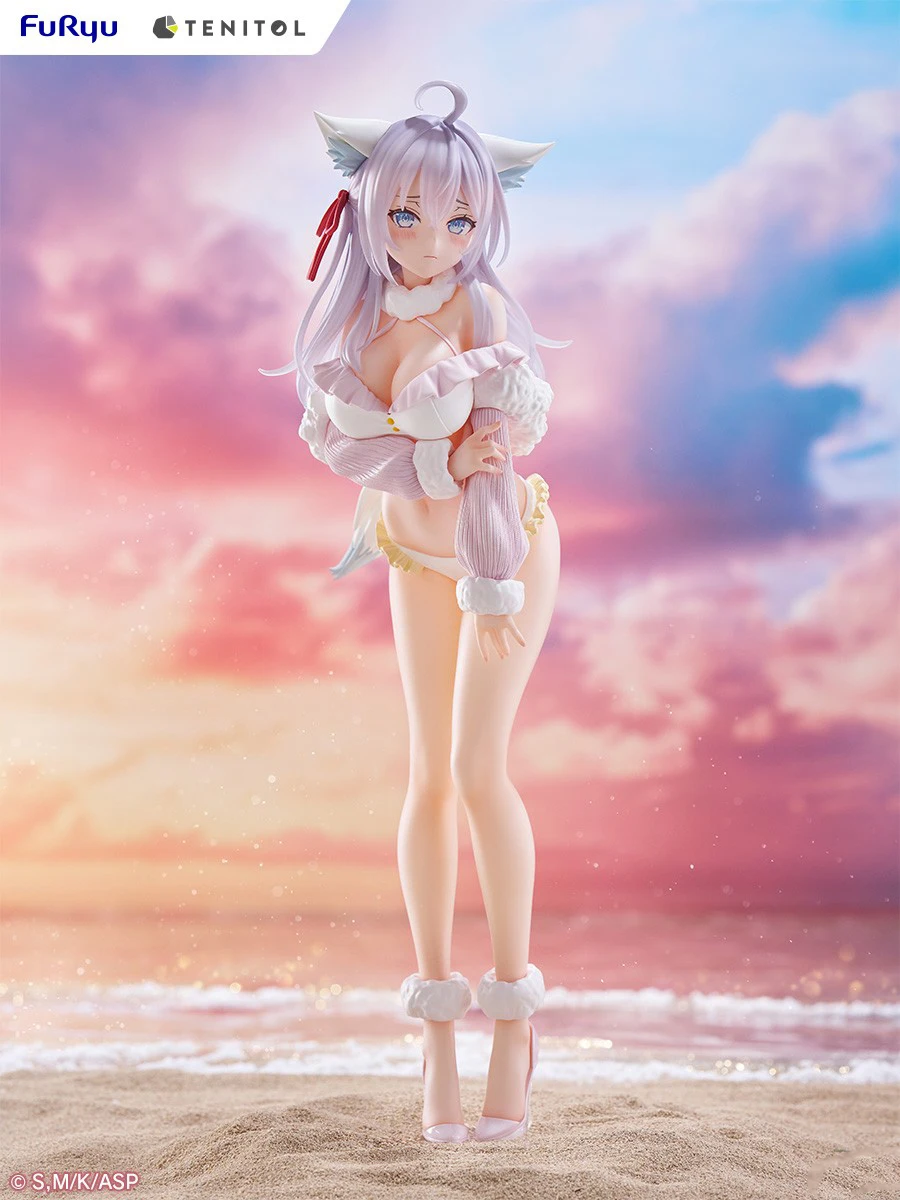 Pre Sale Original Furyu Tenitol Tokidoki Bosotto Russia-Go De Dereru Tonari No Alya-San Alya White Fox Ver. Anime Kawaii Figures