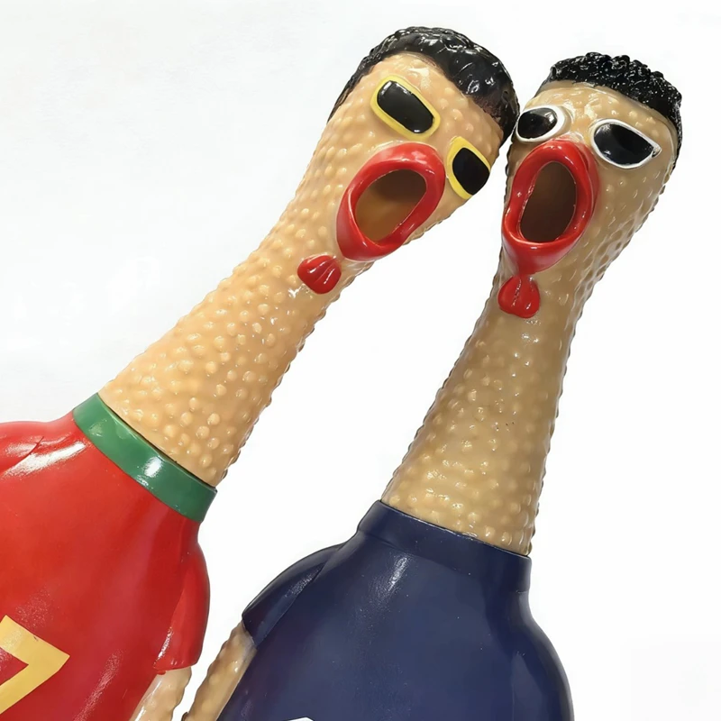 Забавная игрушка-пищалка в виде курицы в стиле звезды, с эффектом крика, для снятия скуки, мягкая декоративная фигурка, сувенир для фанатов, оригинальный подарок для детей