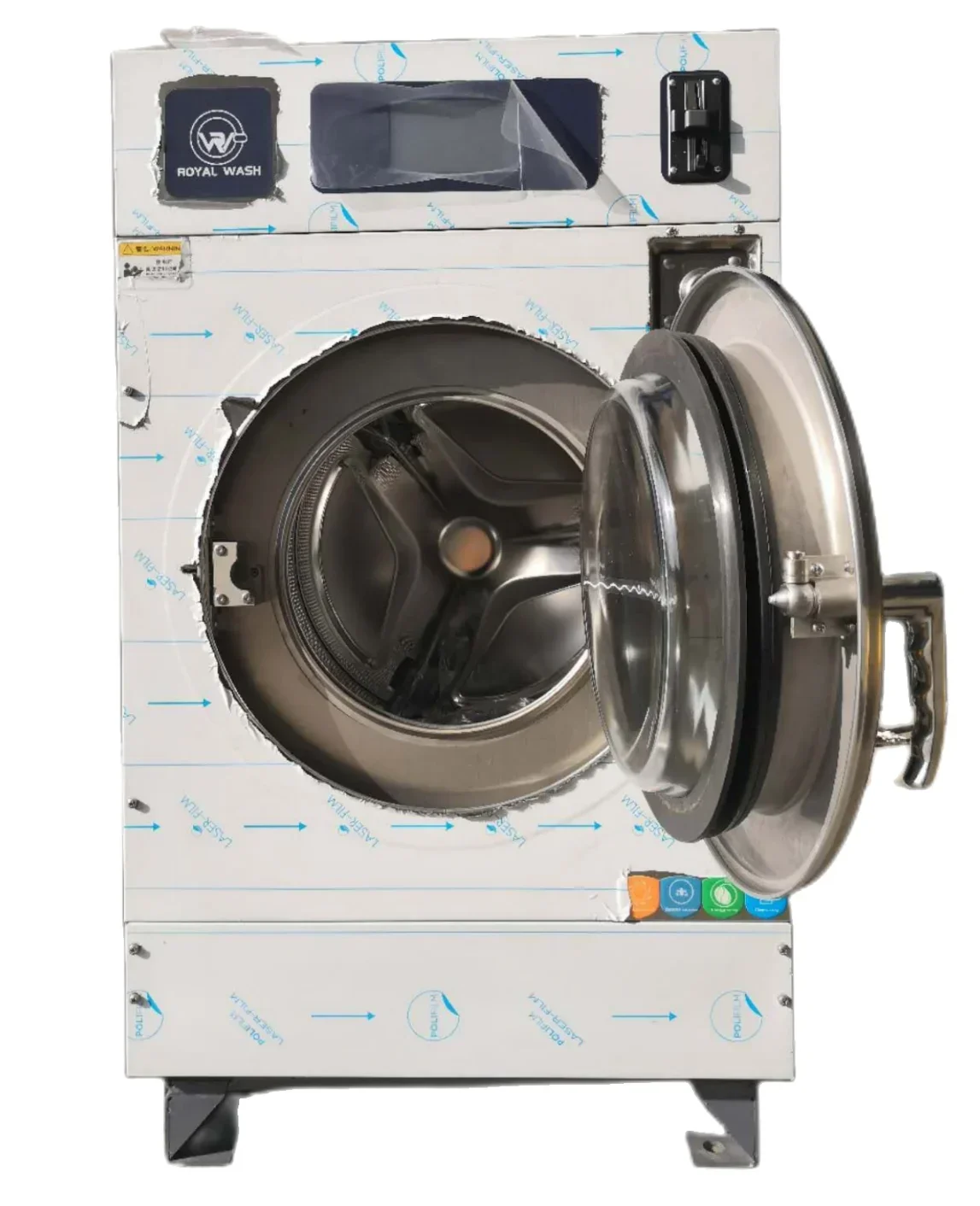 Fully Automatic Commercial Industrial Washing Machine for Laundry Shop 22kg Coin Operated Washer Extroctor Hard Mount