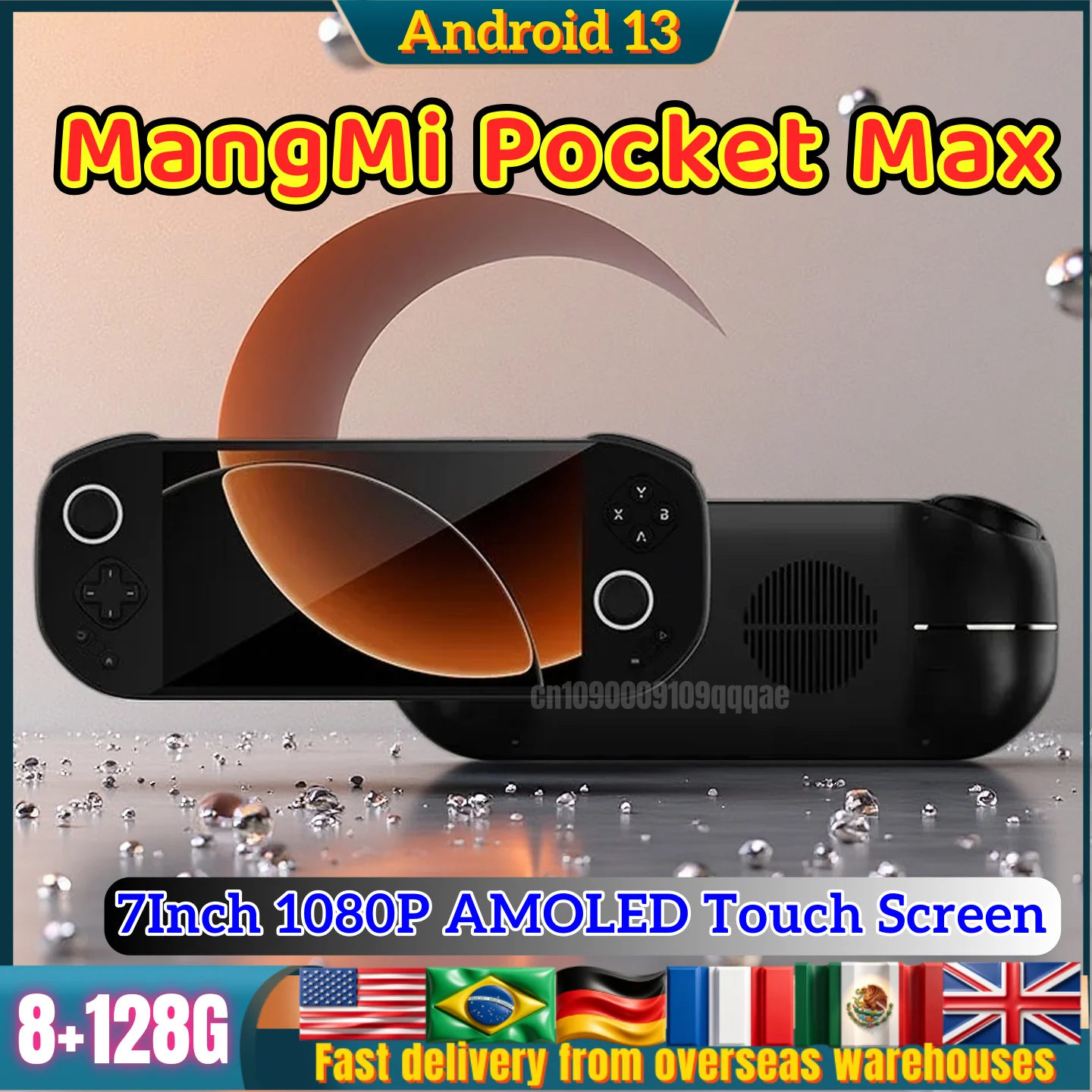 

MANGMI POCKET MAX Handheld Game Console 7'' OLED 144Hz Screen Qualcomm SD865 Android13 8000mAh Battery 27W Fast Charging PSP PS2