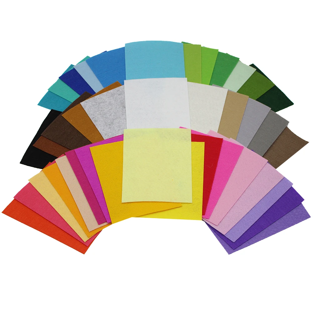 

40 Pcs DIY Non-woven Material Bag Wool Felt Craft Polyester Fabric Crafts Cloth