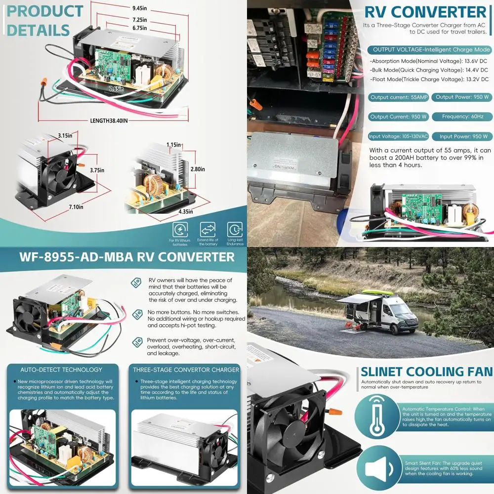 

WF-8955-AD-MBA Преобразователь мощности для автодома 55-Ач в сборе основной платы постоянного тока для серий WF-8955 и WF-8900-AD, WF-8955-MBA, Parallax 7145 и 71