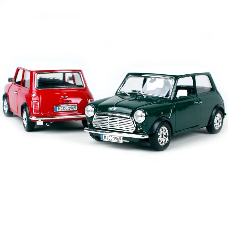 Bburago 1:24 1969 Mini Cooper Alloy Car Model Diecast Metal Toy Classic Car Vehicles Model Simulation Collection Childrens Gifts