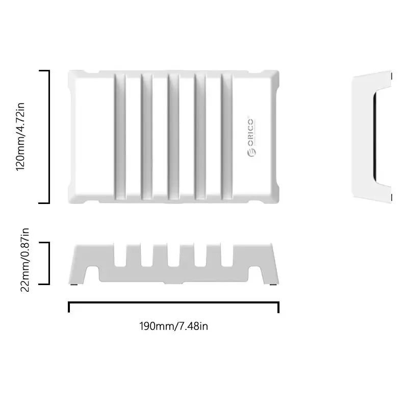 Orico dk305 suporte de carregamento de mesa com 5 slots, universal, multicolorido, bloco de notas, suporte de carregamento adequado para smartphones e tablet