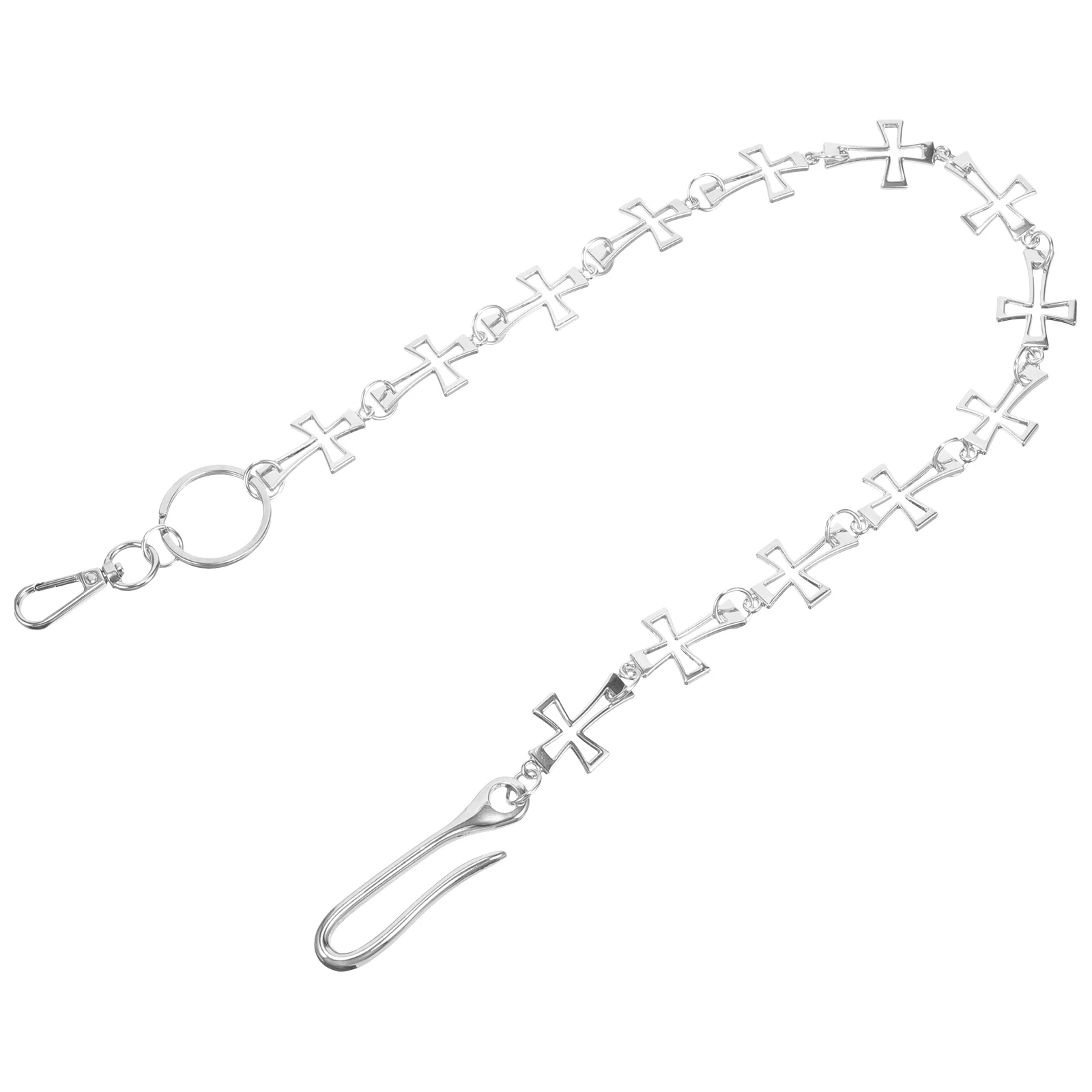 

Metal Cross Pants Chain Wallet for Clothes Rock and Roll Women Jean Chains Trousers