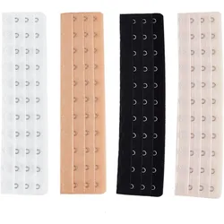 4pcs Women's Bra Extenders 3 Rows 11 Hooks Lady's Corset Buckles line Bra Back Extender Adjustable Soft Stretchy Back Waist