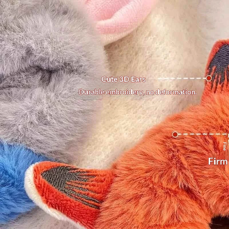 Zootopia 2 Hot Disney Judy Niki, lazos elásticos para el cabello de felpa para mujer, nuevas bandas para el cabello 2025, accesorios para el cabello, juguetes con forma de intestino grueso, regalo