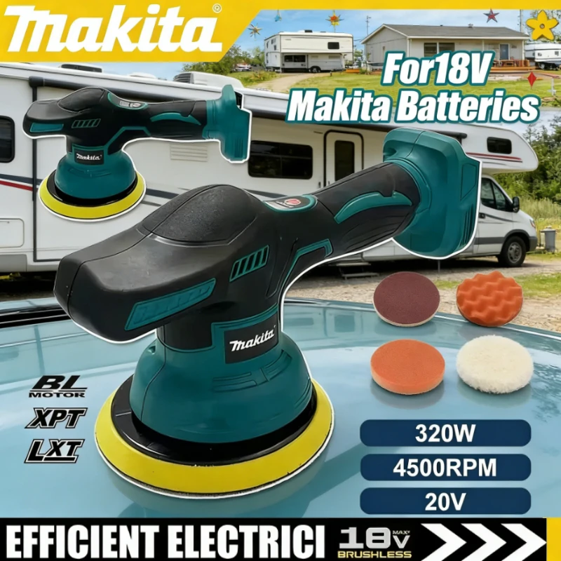 

Makita Digital Display Cordless Car Polisher 8 Gears Electric Polisher Auto Car Waxing Polishing Machine For Makita Battery