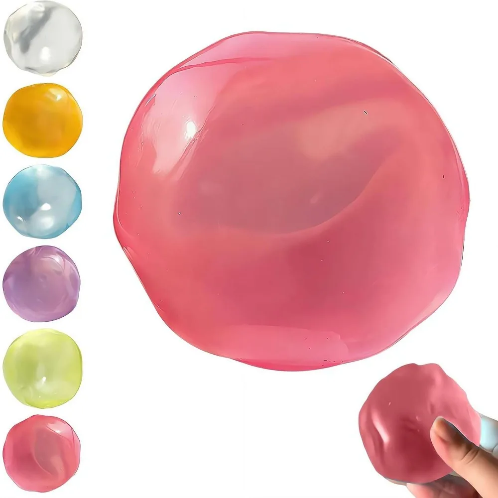Soft Round Stress Ball Shapeable Slow Rebound Squeeze Sensory Fidget Ball Reusable Stress Relief Decompression Pinch Toy